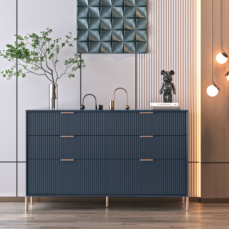 Edina 57.2 W 6 Drawer Dresser Willa Arlo Interiors Color Navy